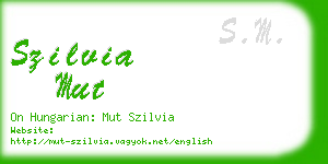 szilvia mut business card